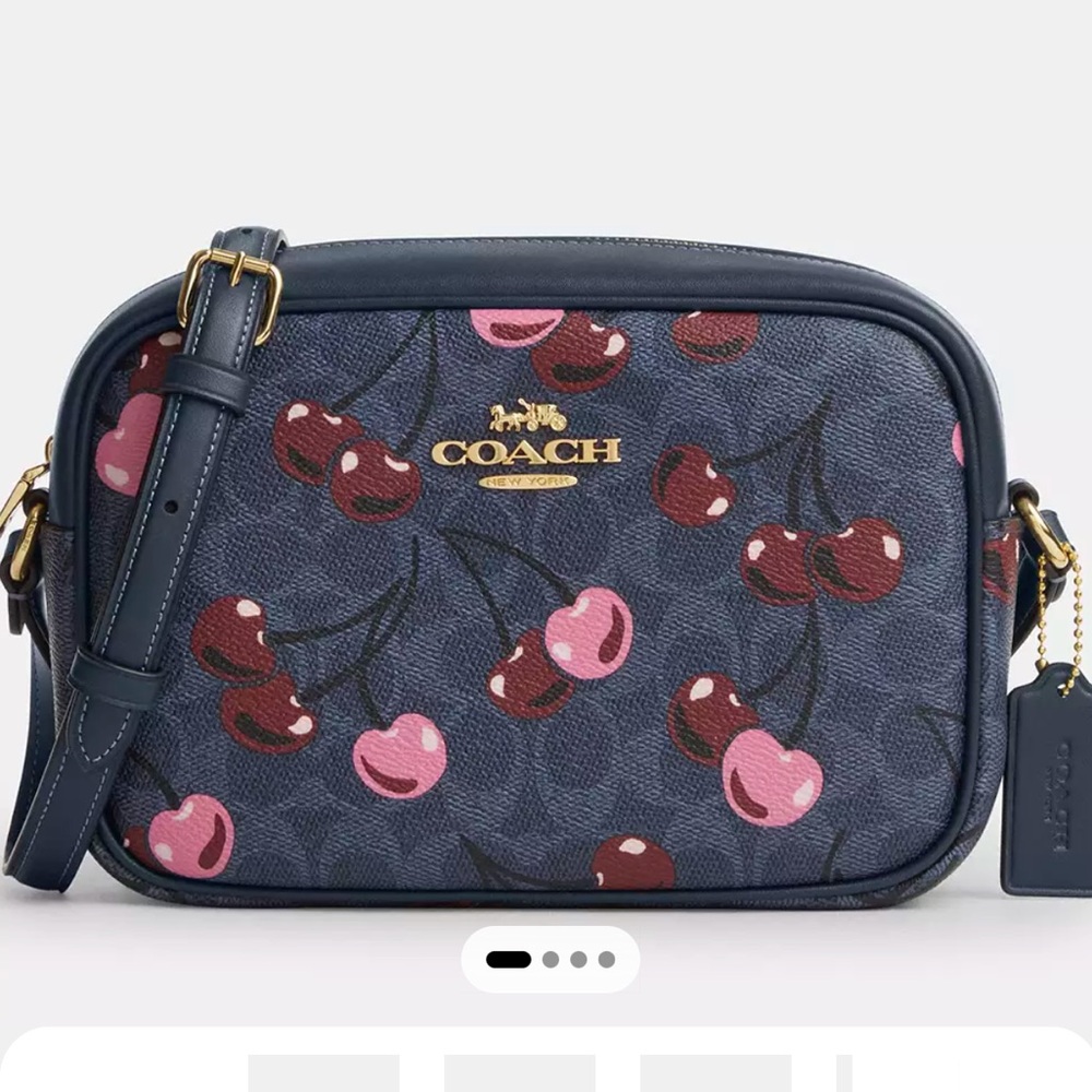 Coach Jamie Camera bag in signature canvas and cherry print NWT taking offers!